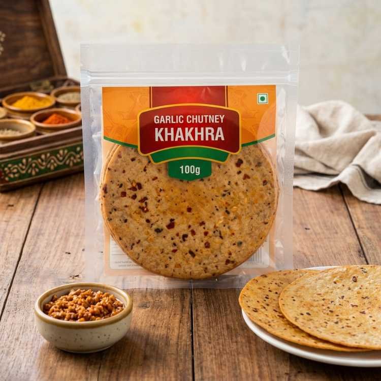 Garlic Chutney Khakhra